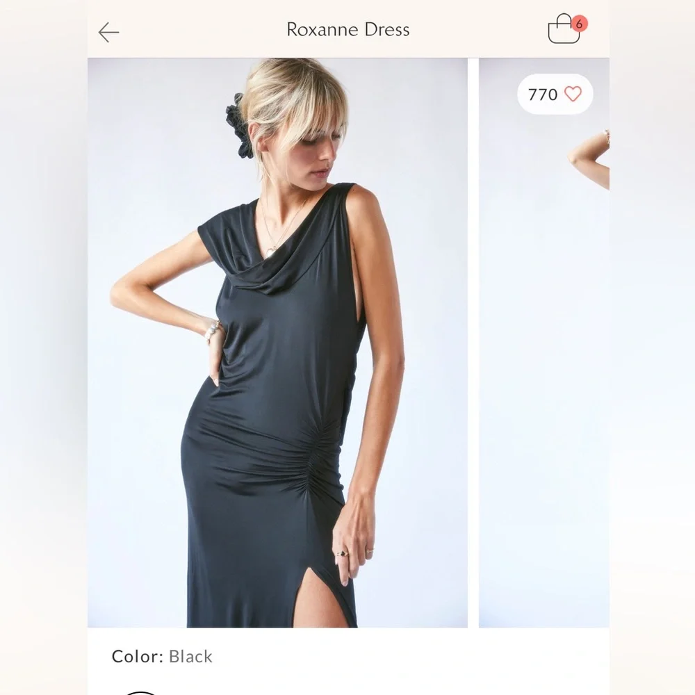 Free People Roxanne Dress in Black - Picture 6 of 13
